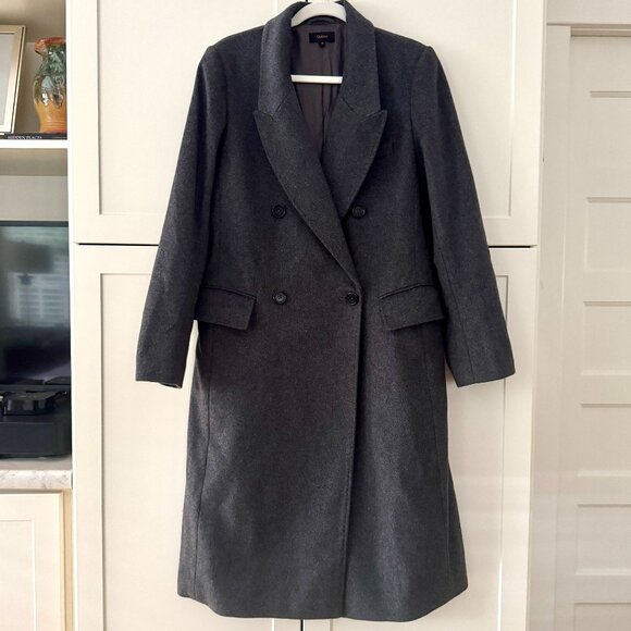 Double-Breasted Coat • Gray • Quince • WM - Picture 4 of 11